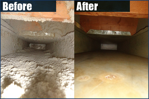 air duct cleaning before and after